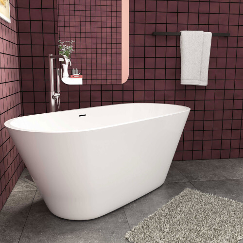 AICA Freestanding Double Ended Bath Bathtub 1500x700mm 1