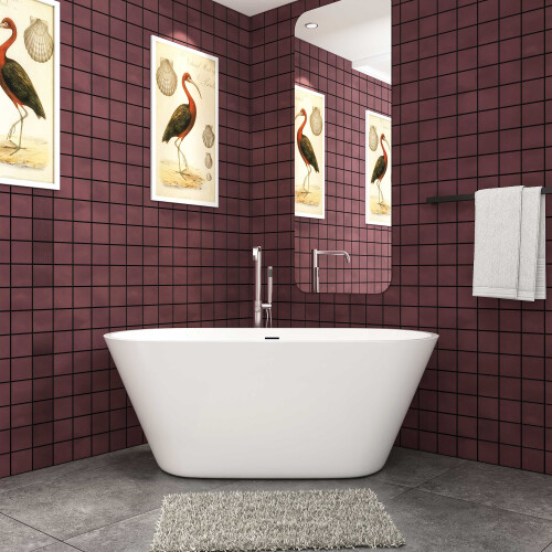 AICA Freestanding Double Ended Bath Bathtub 1500x700mm