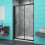 (1000mm) Black Frame 8mm Glass Sliding Shower Enclosure 4