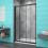 (1700mm) Black Frame 8mm Glass Sliding Shower Enclosure 3