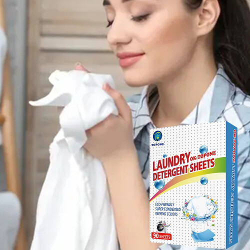 Washer Sheets Detergent Laundry Sheets Eco-Friendly Laundry Soap No Waste Laundry Detergent Stain Remover Liquid 2