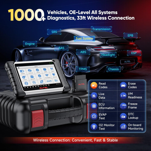 Autel MaxiPRO MP808BT PRO OBDII All System Auto Diagnostic Tool ECU Coding Active Test Code Reader Scanner 1