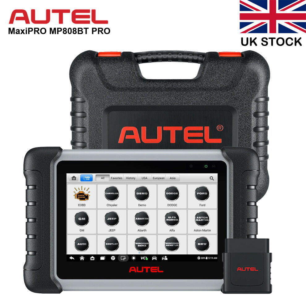 Autel MaxiPRO MP808BT PRO OBDII All System Auto Diagnostic Tool ECU Coding Active Test Code Reader Scanner