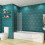 1000x1400mm 3 Fold Folding Bath Shower Screen Modern Hinge Glass Panel 6