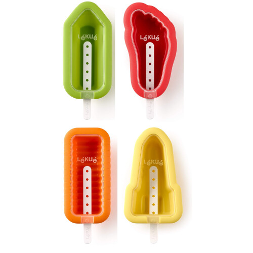 Lekue 4 Unit Iconic Assorted Shape Ice Cream Mold