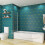 AICA 1000x1400mm Chrome 180 Degree Rotating Bathroom Shower Screen 3