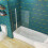 AICA 1000x1400mm Chrome 180 Degree Rotating Bathroom Shower Screen 4