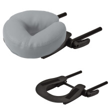 EARTHLITE Massage Table Face Cradle DELUXE ADJUSTABLE - Durable, Fully Adjustable Headrest Platform for massage chairs & tables, Sterling