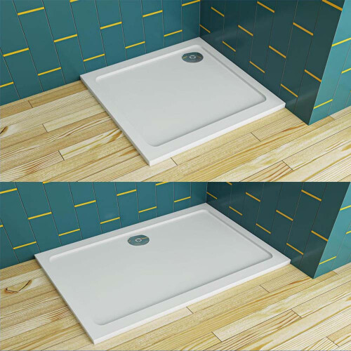 (700×700mm) Slimline Stone Shower Tray Square/Rect +Free Waste