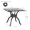 Living And Home Black Cast Aluminum Outdoor Dining Table 6