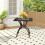 Living And Home Black Cast Aluminum Outdoor Dining Table 2