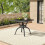 Living And Home Black Cast Aluminum Outdoor Dining Table 1