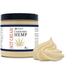 Zatural Hennep Hot Cream Massage Gewrichten en Spieren en Lichaamspakkingen Essenti le Olie Blend Alo Hennep en Meer (8oz pot)