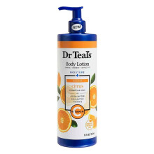 Dr Teal's Moisture + Radiant Vitamin-C Citrus Essential Oil Body Lotion 532 mL | Hydrating, Moisturizer for Soft, Glowing Skin