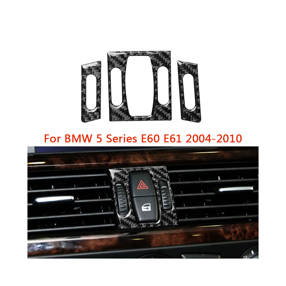 Compatible For 5 Series E60 E61 2004-2010 Interior Accessory Car Carbon Fiber Interior Sticker Central Air Vent Outlet Trims 9036185773560