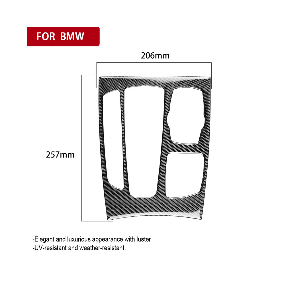 Accessories Real Carbon Fiber Gear Shift Control Panel Cover Sticker Trim Compatible For F15 F16 X5 X6 2015-2018 Lhd 9036185773669