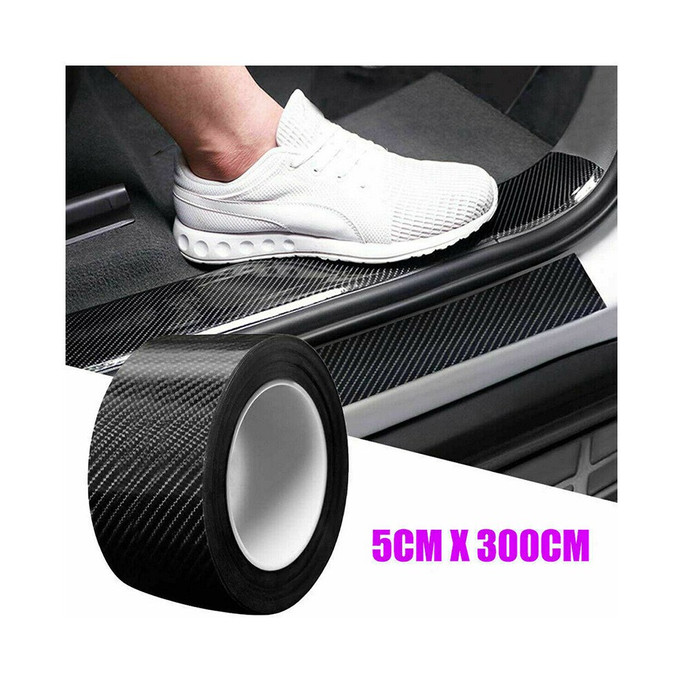 1Pc 3D Carbon Fiber Car Stickers 5Cm*3M Door Edge Protector Threshold Stickers Door Sill Protector Scuff Plate Trim Accessories 9036185774208