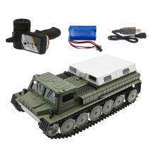 WPL E-1 1/16 RC Tank 2.4G Full Scale Tracked Transport Vehicle 4WD Tracked Remote Control Vehicle Children Toy Gift maxp