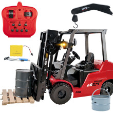 2.4G Forklift Truck 1:8 RC Remote Control Present Toy Holiday Gift Auto Demonstration LED Light Engineering Car Educational Toys maxp