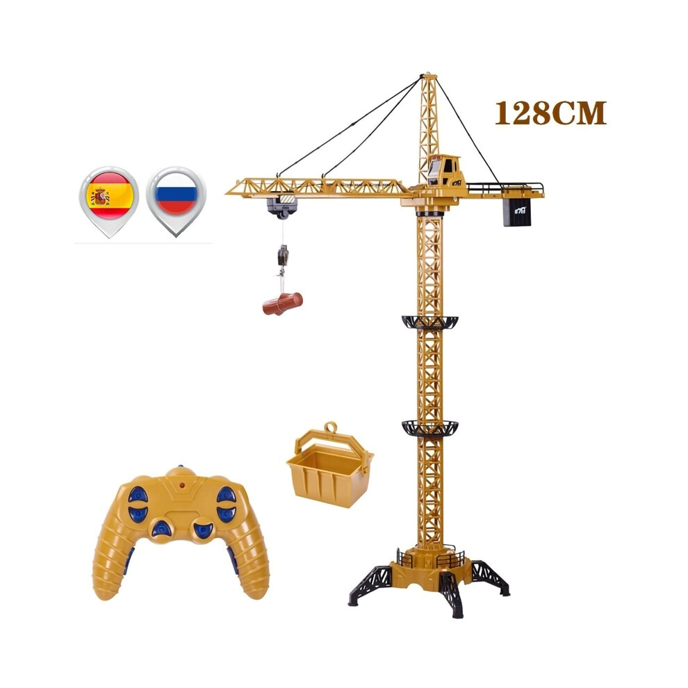 Maxpower New 2025 Upgraded Version Remote Control Construction Crane 6Ch 680 Rotation Lift Model 128Cm 2.4G Rc Tower Crane Toy For Kids Maxp