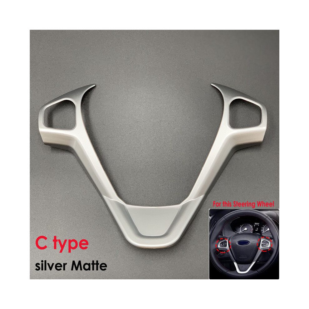 Compatible For Compatible Ford New Fiesta Mk7 Ecosport Figo B-Max Ka+ Courier Car Accessories Steering Wheel Cover Trim Decorative Refit Sticker 9036185769860