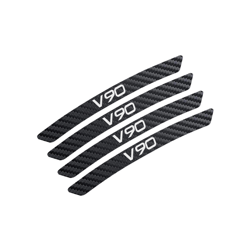 4Pcs Car Wheel Hub Rim Stickers Carbon Fiber Decals Compatible For Volvo Xc90 Xc60 T6 S60 Xc40 V40 V60 V50 S40 Awd V90 S90 Car Accessories 9036185725682