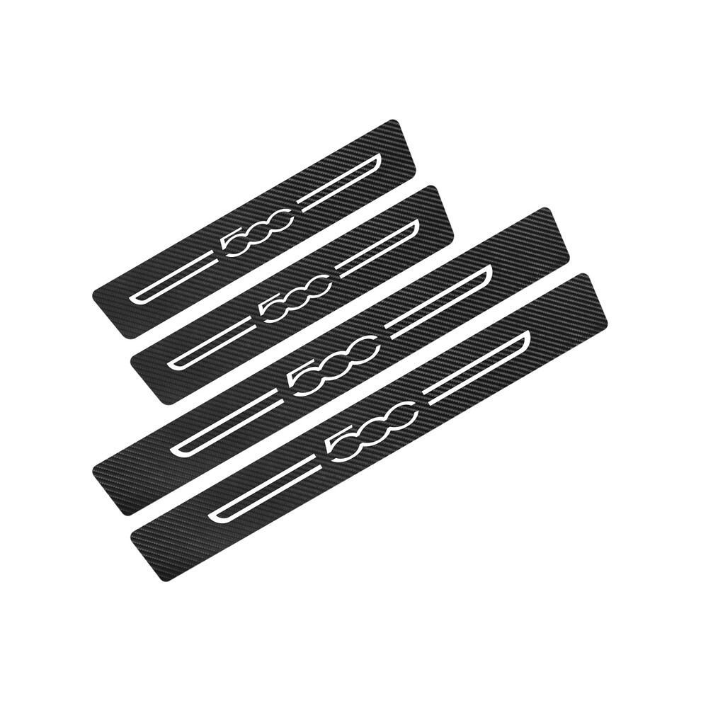 Car Door Threshold Pedals Stickers Compatible For Fiat 500 500C 2012 500X 500L Abarth 695 Auto Carbon Fiber Cover Motorcycle Accessories 9036185731300