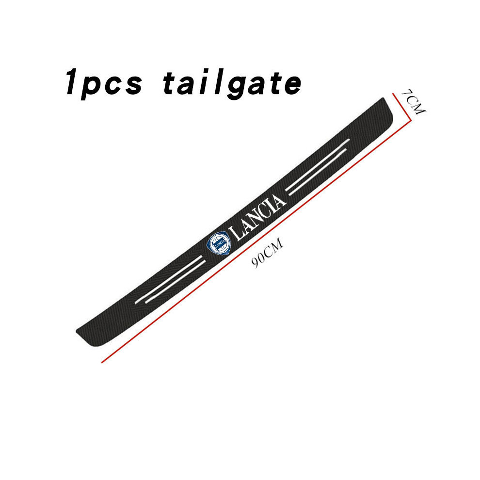 Carbon Fiber Car Trunk Bumper Protective Sticker Compatible For Lancia Ypsilon Delta Musa Nera Thema Stratos Y Phedra Car Accessories 9036185710510