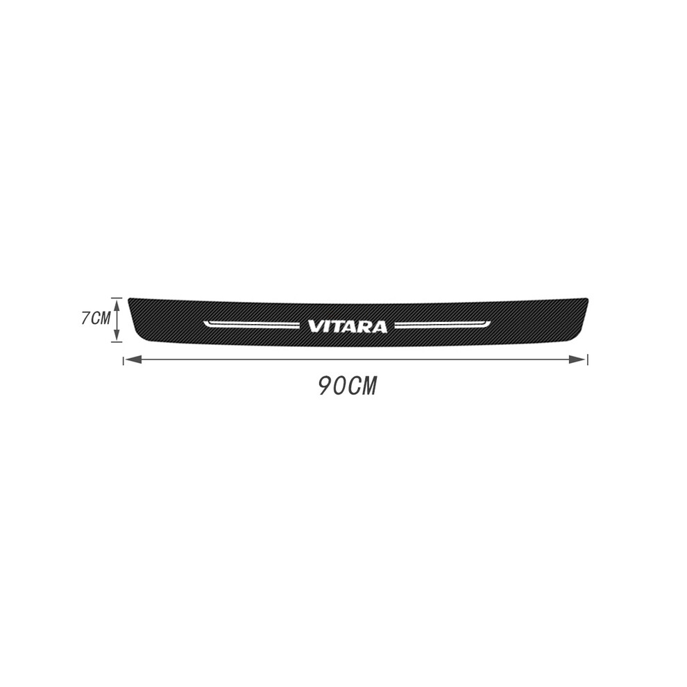 Car Front Rear Door Threshold Sill Stickers Compatible For Suzuki Vitara Logo 2023 Trunk Bumper Protect Plate Anti Scratch Trim Accessories 9036185710411