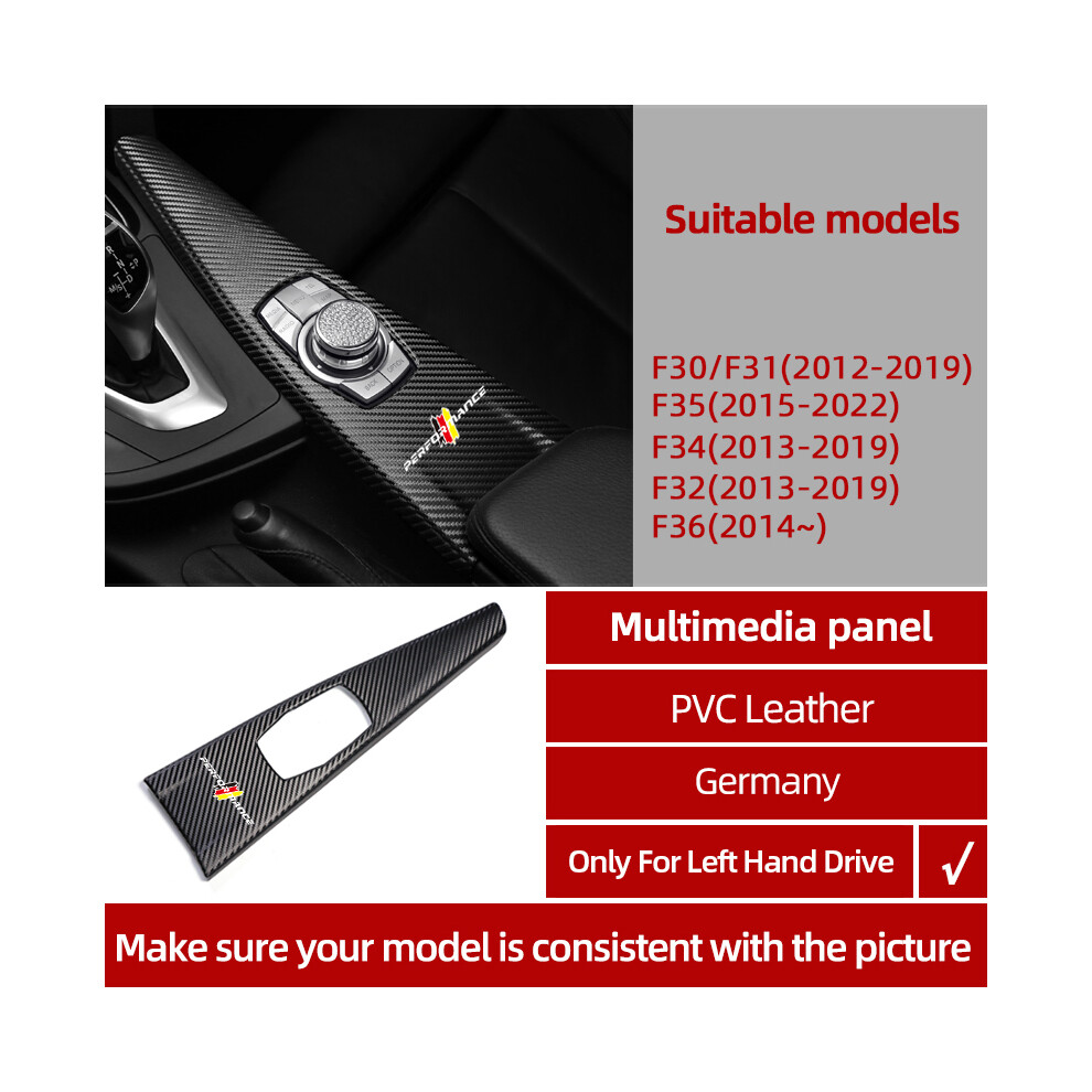 Betterhumz Compatible For F30 F31 F35 F34 F32 F36 F33 Carbon Fiber Multimedia Button Panel Trim Cover M Percompatible Formance Car Accessories 9036185761246