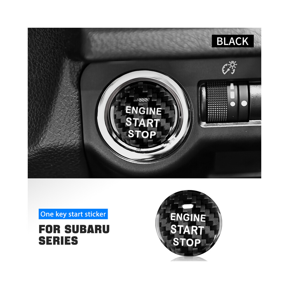 Engine Sticker Compatible For Subaru Compatible Forester Xv Wrx Impreza Outback Legacy Car Real Carbon Fiber Start Stop Button Trim Accessories 9036185760492