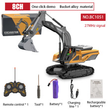 1:24 9CH RC Alloy Dump Truck Car Engineering Vehicle Forklift Heavy Excavator Remote Control Car Toys for Boys Children's Gifts maxp