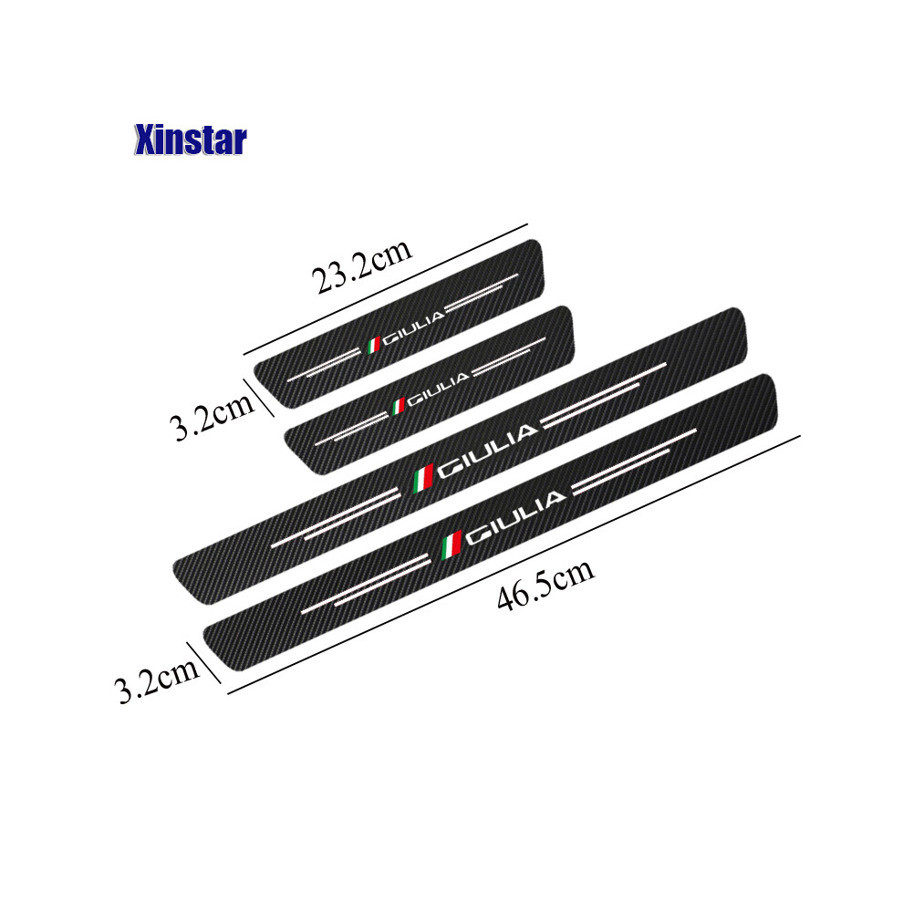Carbon Fiber Car Door Sticker Compatible For Alfa Romeo Sportiva Giulia Giulietta 159 156 Mito Stelvio 147 Auto Accessories 9036185766227
