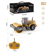 Rc Car Toys Truck 1:30 Wheel Shovel Loader 6CH 4WD Metal Remote Control Bulldozer Construction Vehicles For Boys Hobby Toy Gifts maxp