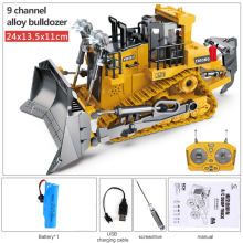 RC Remote Control Toys Cars Excavator Bulldozer Dump Truck 2.4G High Tech Vehicle Engineering Cars Model For Boys Birthday Gifts maxp