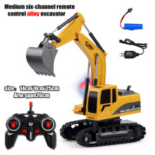 2.4Ghz 6 Channel 1:24 RC Excavator toy RC Engineering Car Alloy and plastic Excavator RTR For kids Christmas gift maxp