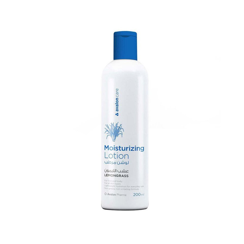 Avalon Care Lemongrass Moisturizing Lotion for Face & Body 200 mL | Hydrating, Refreshing Lotion for Soft, Smooth Skin | Non greasy & Non-irritant
