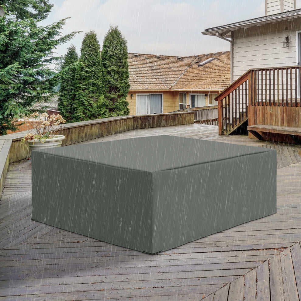 Outsunny 275x205cm Outdoor Furniture Protective Cover Water UV Resistant Grey-image-OPC-P72VMNZ-NEW