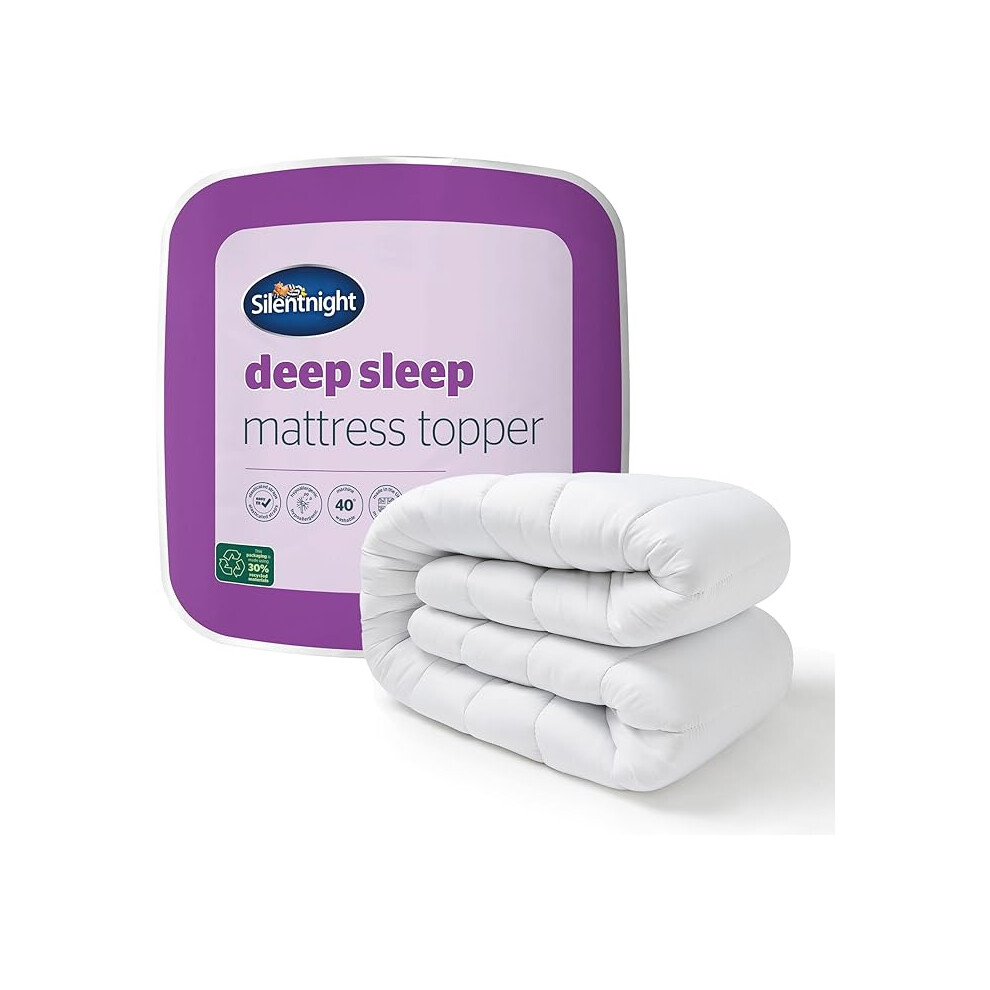 Silentnight Deep Sleep Double Mattress Topper - Best Thick Soft Comfy Toppers For Bed Caravan Campervan Sofa Beds
