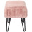 Home Soft Things Σούπερ Μινκ Ψεύτικη Γούνα Ροζ Οθωμανικός Πάγκος, 19" x 13" x 17" 4