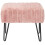 Home Soft Things Σούπερ Μινκ Ψεύτικη Γούνα Ροζ Οθωμανικός Πάγκος, 19" x 13" x 17" 2