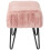 Home Soft Things Σούπερ Μινκ Ψεύτικη Γούνα Ροζ Οθωμανικός Πάγκος, 19" x 13" x 17" 3