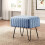 Home Soft Things Σκαμνί Μπλε από Ψεύτικη Γούνα 19" x 13" x 17" 1
