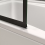 Matte Black 800x1400mm Frame Black Wire Mesh Pivot Shower Bath Screen 6