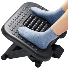 HUANUO Fusttze fr unter dem Schreibtisch bei der Arbeit, verstellbare Fusttze mit Massagestruktur und Rolle, ergonomischer Fuhocker mit 3 Hhen