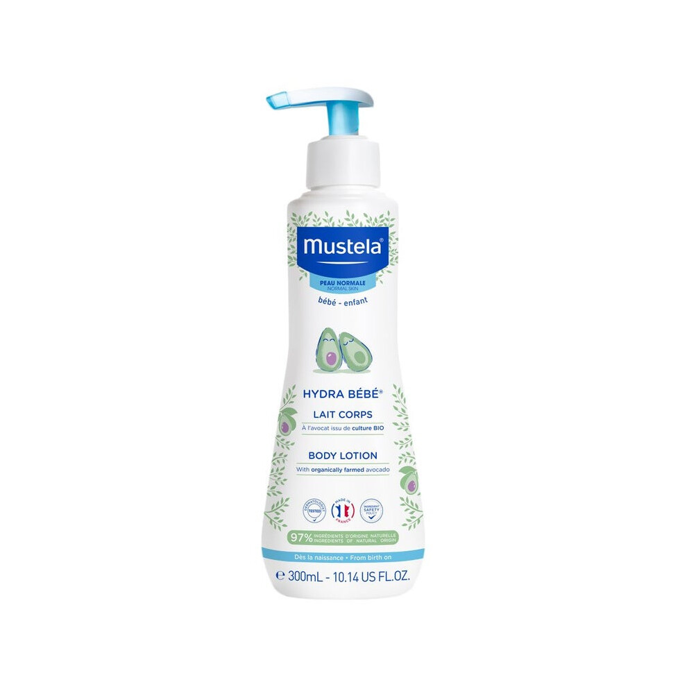 Mustela Baby Hydra Bebe Moisturizing Body Lotion 300 mL | Hydrating, Nourishing Lotion for Soft & Smooth Baby Skin