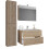 (Single Basin, Has Doors) 4-piece wash place washbasin Badinos SC 1