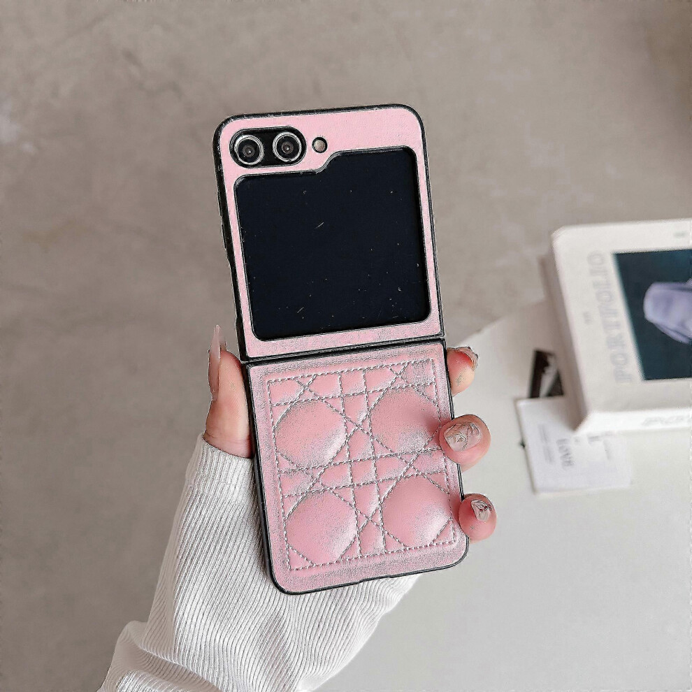 Luxury Leather Diamond Case for Samsung Galaxy Z Flip 6 Shockproof & Anti-Drop Cover for Galaxy Z Flip 6