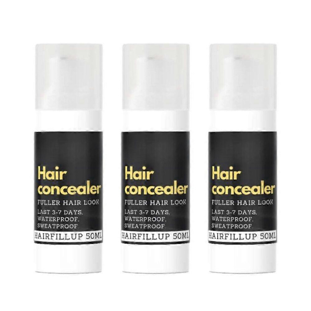 (3pcs) Hair Concealer Black 50ml, Enhance Hairline Spray for Women Men