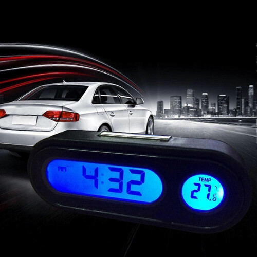 Car Electronic Clock Luminous Thermometer LED Digital Display Dashboard Clock 1